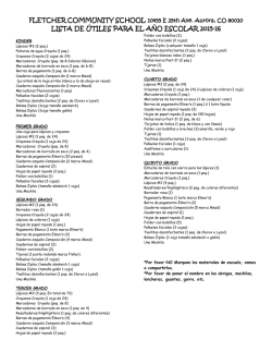 lista de &uacute;tiles para el a&ntilde;o escolar 2015-16