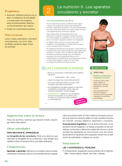 La nutrici&oacute;n II. Los aparatos circulatorio y excretor