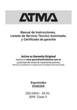 Manual de instrucciones