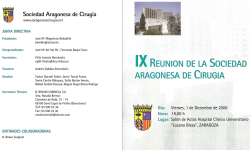IX Reuni&oacute;n - Sociedad Aragonesa de Cirug&iacute;a