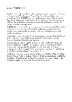 Biograf&iacute;a de Lloren&ccedil; Prats