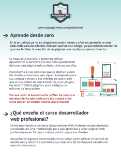 Aprende desde cero &iquest;Qu&eacute; ense&ntilde;a el curso desarrollador web