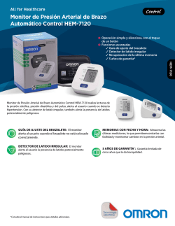 Monitor de Presi&oacute;n Arterial de Brazo Autom&aacute;tico Control HEM-7120