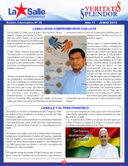 lasallistas comprometidos con la fe lasalle y el papa