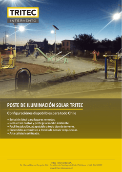 POSTE DE ILUMINACI&Oacute;N SOLAR TRITEC - TRITEC
