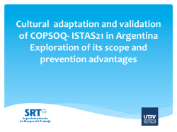 Cultural adaptation and validation of COPSOQ