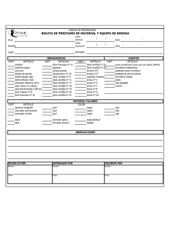 Boleta de pr&eacute;stamo de materiales de bodega