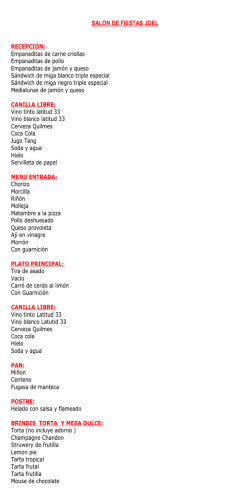 asado con bebidas de primera linea