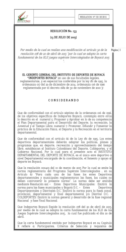 RESOLUCI&Oacute;N 133 de 2015