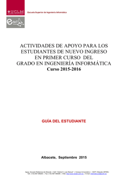 plan de acogida de los estudiantes de nuevo ingreso en primer