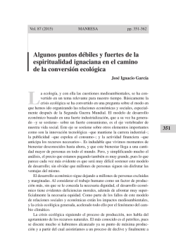 Algunos puntos d&eacute;biles y fuertes de la espiritualidad ignaciana en el