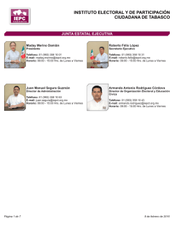 Personal IEPC Tabasco.cdr - Instituto Electoral y de Participaci&oacute;n