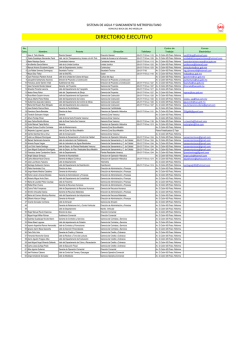 directorio ejecutivo - Sistema de Agua y Saneamiento Metropolitano