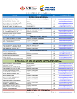 direccion general direcci&oacute;n de coordinaci&oacute;n - APC