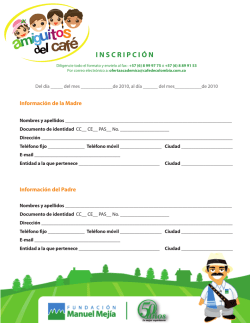 INSCRIPCI&Oacute;N - Fundaci&oacute;n Manuel Mej&iacute;a