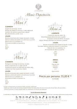 Menus Degustaci&oacute;n