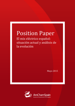 Position Paper El mix el&eacute;ctrico espa&ntilde;ol