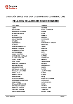 RELACI&Oacute;N DE ALUMNOS SELECCIONADOS