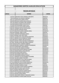 GANADORES SORTEO AUXILIOS EDUCATIVOS