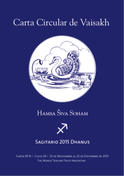 Carta Circular de Vaisakh Sagitario 2015