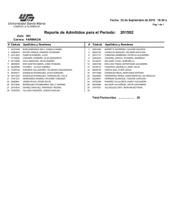Reporte de Admitidos para el Per&iacute;odo: 201502
