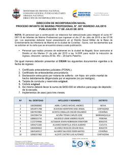PUBLICACION PROCESO INFANTE DE MARINA PROFESIONAL
