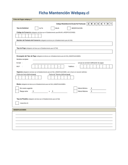 Ficha Mantenci&oacute;n Webpay.cl