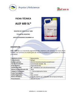 ALEF600SL - INSECTICIDA