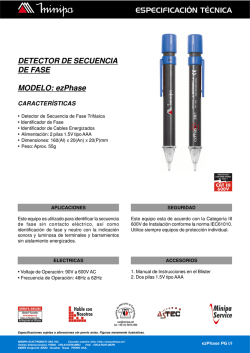 DETECTOR DE SECUENCIA DE FASE MODELO: ezPhase
