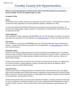 Greeley County Job Opportunities
