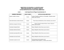 Insectos - Ministerio de Desarrollo Agropecuario