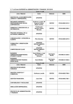 CF de Grado SUPERIOR de ADMINISTRACI&Oacute;N Y FINANZAS 2015