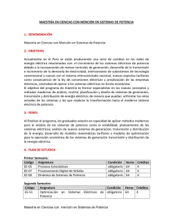 MAESTR&Iacute;A EN CIENCIAS CON MENCI&Oacute;N EN SISTEMAS DE