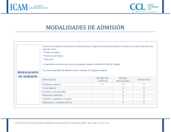 modalidades de admisi&oacute;n