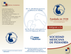 SOCIEDAD MEXICANA DE PEDIATR&Iacute;A