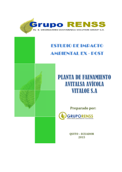 PLANTA DE FAENAMIENTO AVITALSA AV&Iacute;COLA VITALOE S.A
