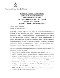 1 informe de auditor&iacute;a independiente sobre los estados