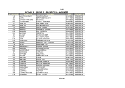 ACTA N&deg; 6 - ANEXO A &ndash; PRESENTES &ndash; AUSENTES