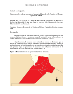 Art&iacute;culo de divulgaci&oacute;n Encuestas sobre malezas presentes en la