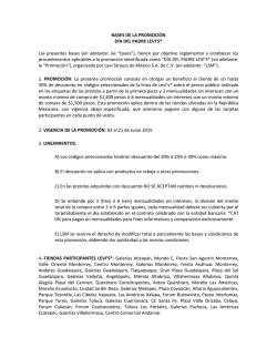 BASES DE LA PROMOCI&Oacute;N D&Iacute;A DEL PADRE LEVI`S&reg; Las