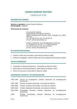 LORENZO SERRANO MART&Iacute;NEZ CURR&Iacute;CULUM VITAE
