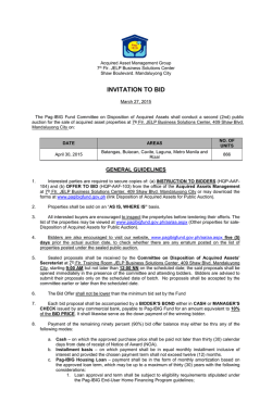 INVITATION TO BID - Pag