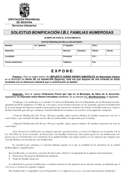 solicitud bonificaci&oacute;n ibi familias numerosas expone
