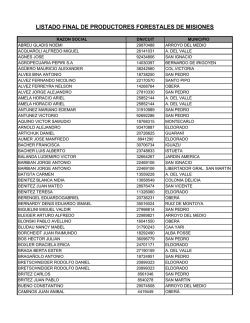 Padr&oacute;n Productores Forestales