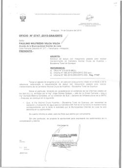 Solicitud de apoyo con maquinaria pesada para realizar