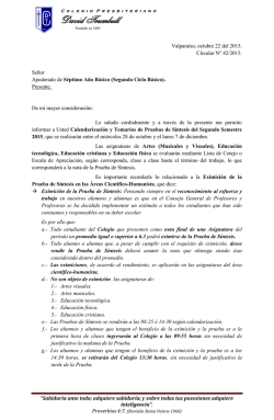 Temario 7&ordm; B&aacute;sico - Colegio Presbiteriano David Trumbull