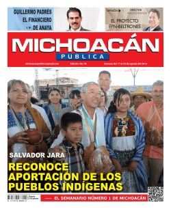 RECONOCE APORTACI&Oacute;N DE LOS PUEBLOS IND&Iacute;GENAS