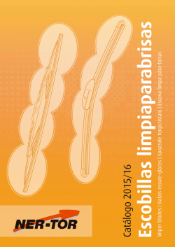 Cat&aacute;logo Escobillas Limpiaparabrisas - Ner-Tor