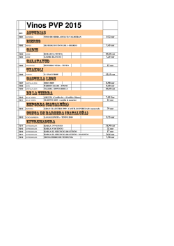 Vinos PVP 2015