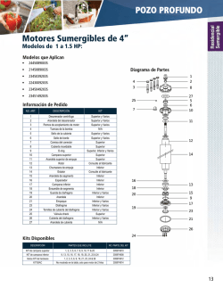 Cat&aacute;logo de Partes Motores 1 a 1.5 HP
